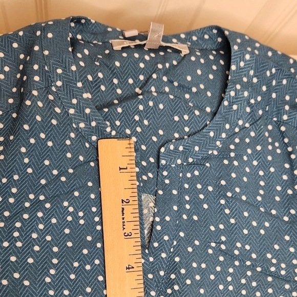 Daniel Rainn Split V-Neck Top Size PXS Teal - Picture 10 of 11